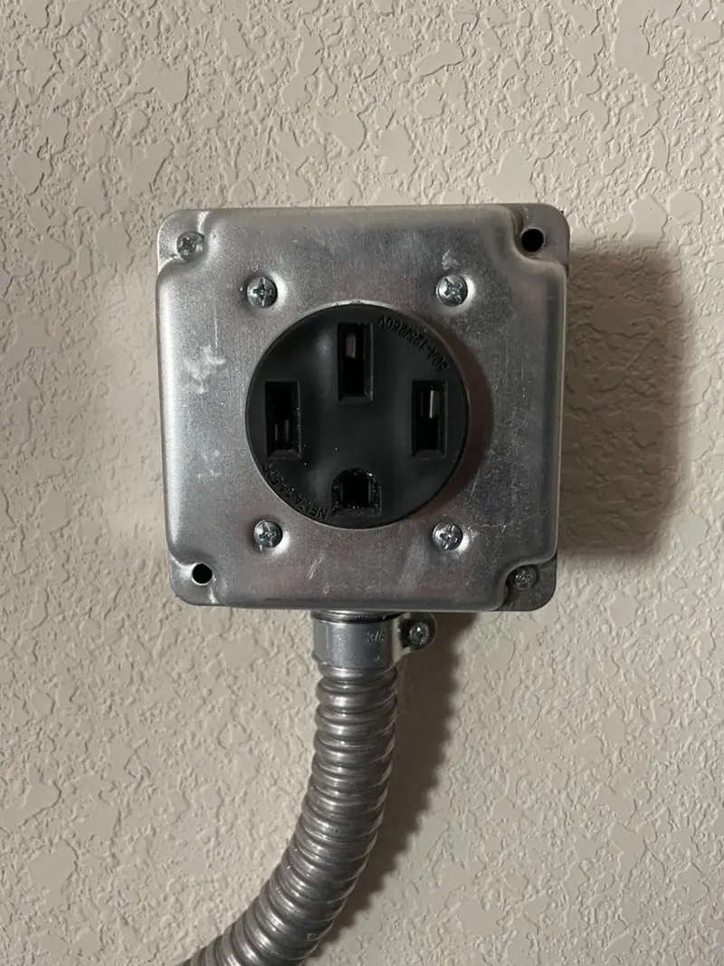 NEMA 14-50 outlet installed for Electrical Panel Upgrade in Emerson